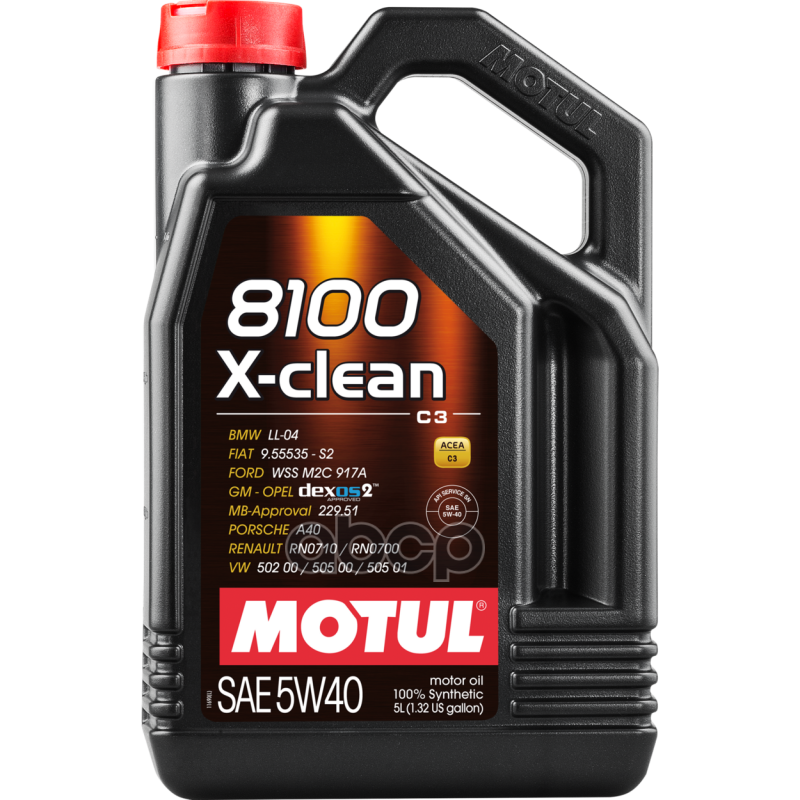 MOTUL Масло моторное 8100 X-clean 5W-40 4*5л 113222 / 102051
