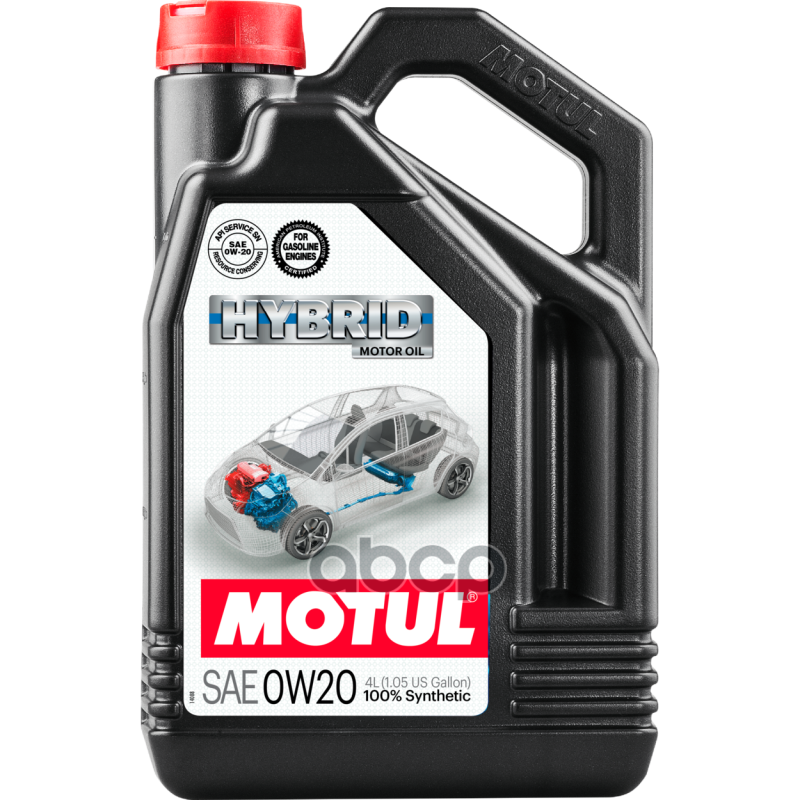MOTUL Масло моторное Motul Hybrid 0W-20 синтетическое 4 л 107142
