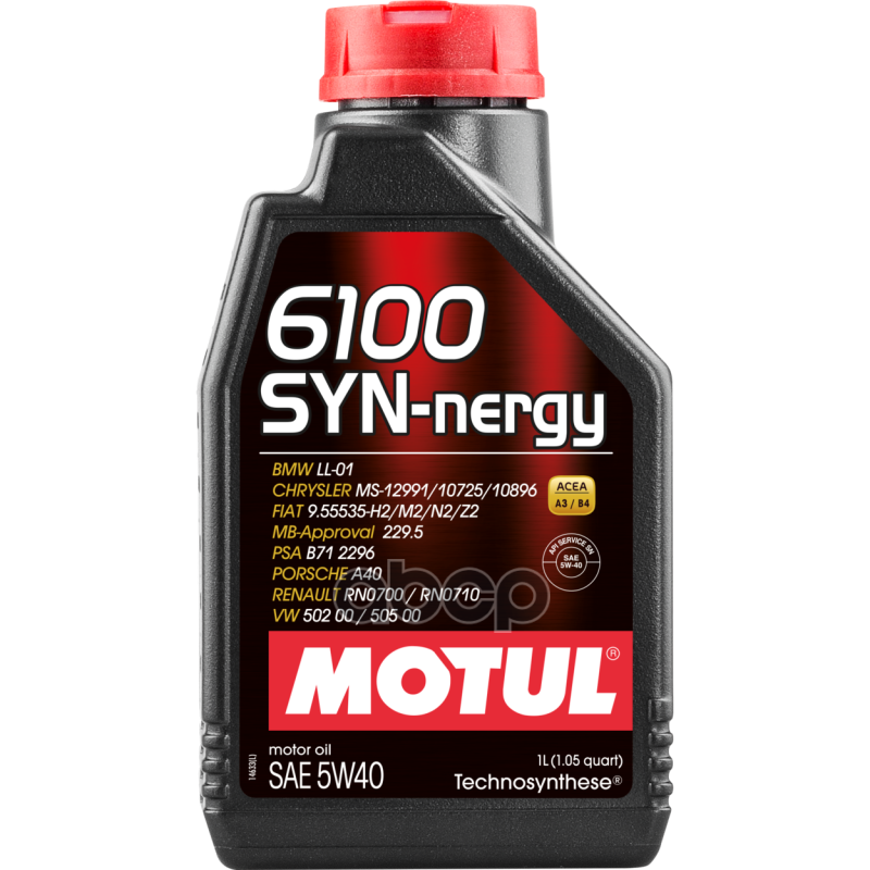 MOTUL 5W-40 1L 6100 Synergie+ Масло Моторное Полусинтетическое