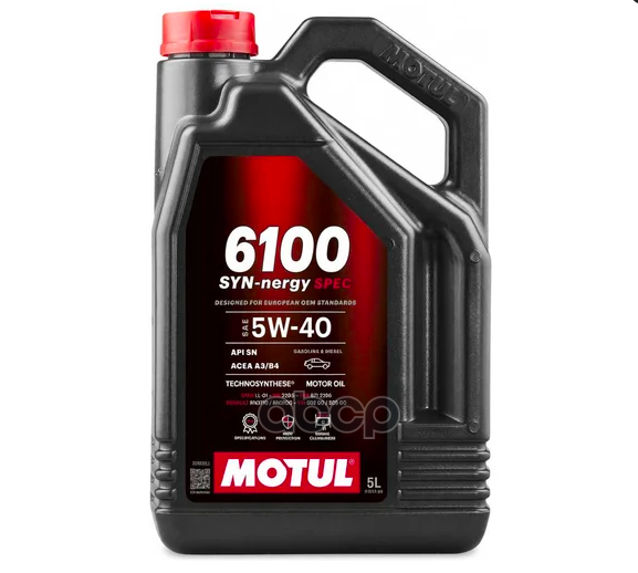 MOTUL Масло моторное 6100 SYN-NERGY 5W-40 5л (111690) 113882