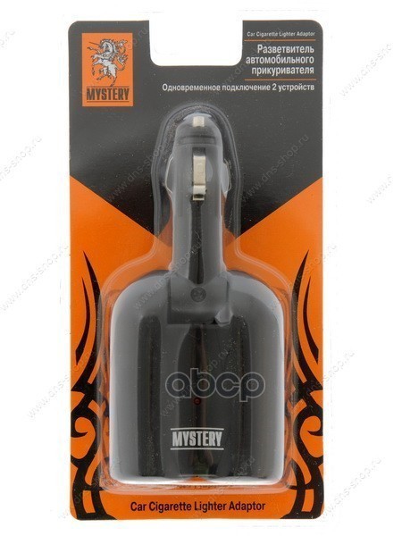 Разветвитель прикуривателя на 2 гнезда MYSTERY MCA 1/2, поворотный MYSTERY арт. MCA 1/2