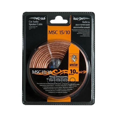 Кабель акустический MYSTERY MSC-15/10, 2x1,5 мм кв., 10 м MYSTERY арт. MSC-15/10