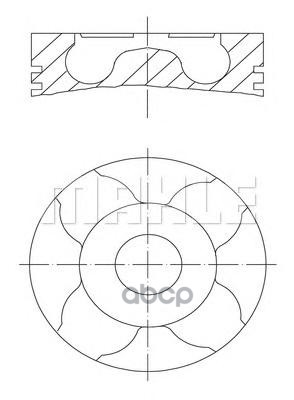 Поршень Двс Fiat Doblo 1.3Jtd 16V =69.6 2X1.5x2 Std 02> Mahle/Knecht арт. 0100400