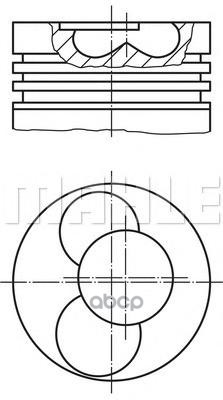 Поршень Двс Audi. Vw 1.9Tdi 1Z/Afn  =79.5 1.75X2x3 Std 3/4Cyl  95> Mahle/Knecht арт. 0304100