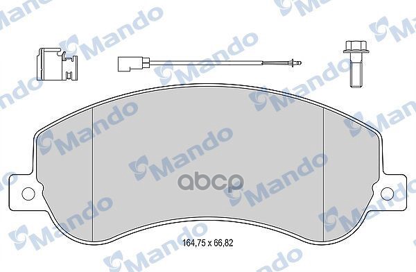 Колодки тормозные дисковые перед Mando арт. MBF015034