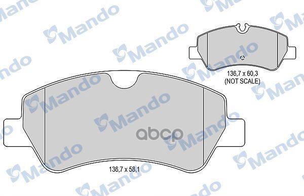 Колодки тормозные дисковые зад Mando арт. MBF015045