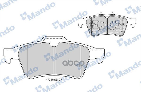 Колодки тормозные дисковые зад Mando арт. MBF015221