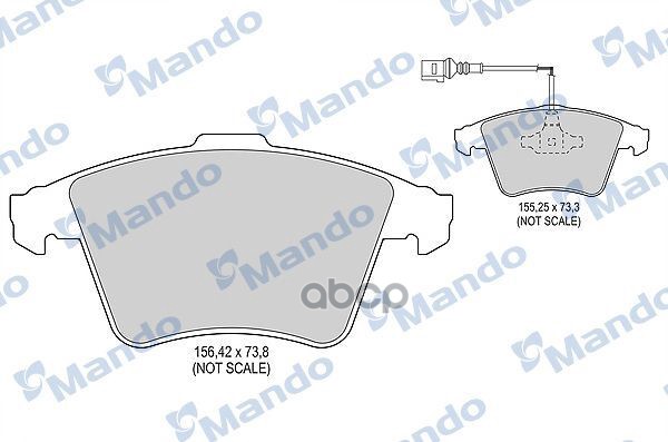 Колодки Тормозные Дисковые Перед Mando арт. MBF015228
