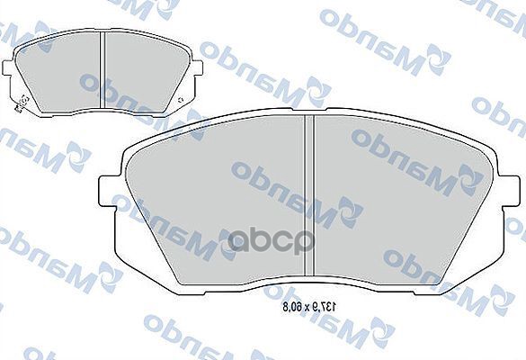 Колодки тормозные дисковые перед Mando арт. MBF015235