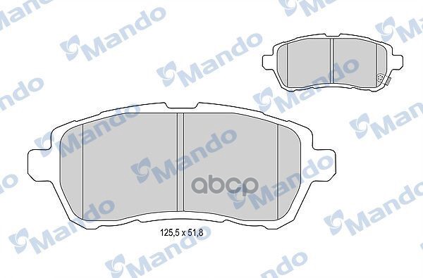 Колодки тормозные дисковые перед Mando арт. MBF015245
