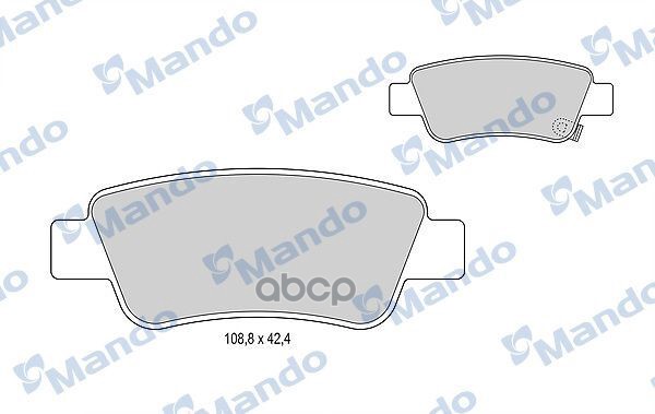 Колодки тормозные дисковые зад Mando арт. MBF015250