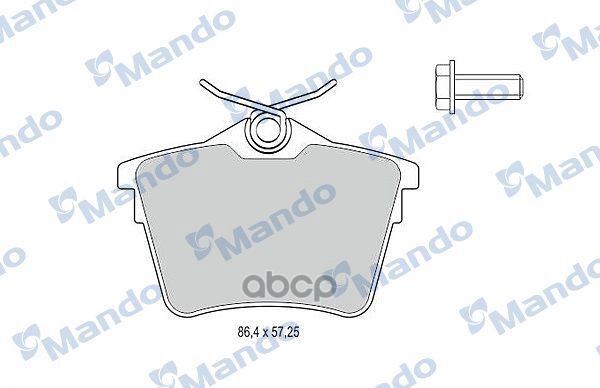 ТОРМОЗНЫЕ КОЛОДКИ CITROEN MBF015251 Mando арт. mbf015251