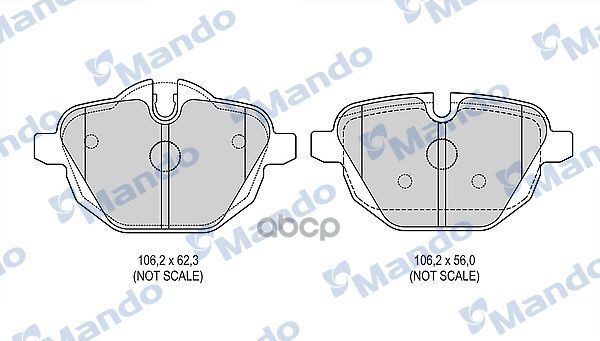 Колодки Тормозные Дисковые Зад Mando арт. MBF015266