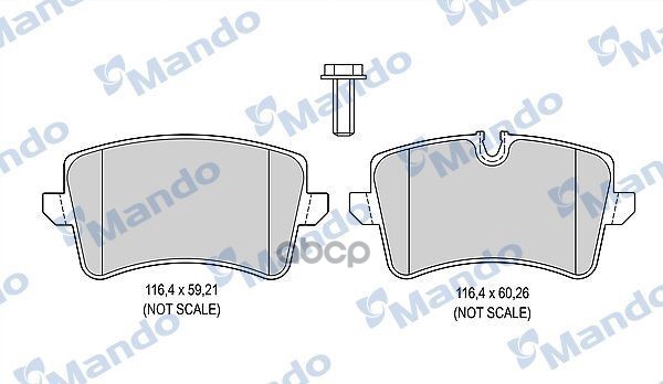 Колодки Тормозные Дисковые Зад Mando арт. MBF015379