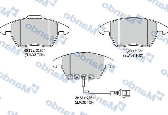 Колодки Тормозные Дисковые Перед Mando арт. MBF015477