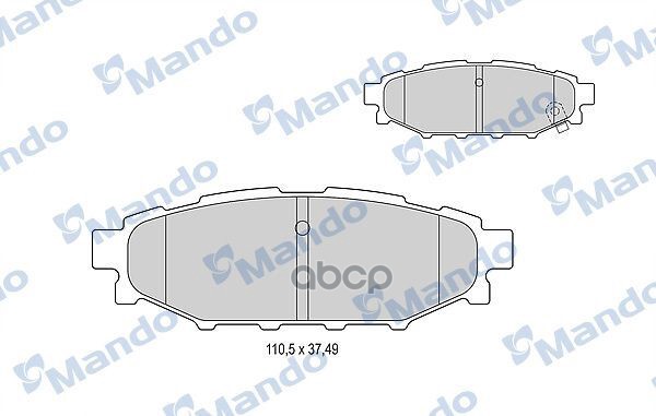 Колодки Тормозные Дисковые Зад Mando арт. MBF015825
