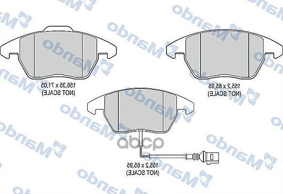 Колодки тормозные дисковые перед Mando арт. MBF015941