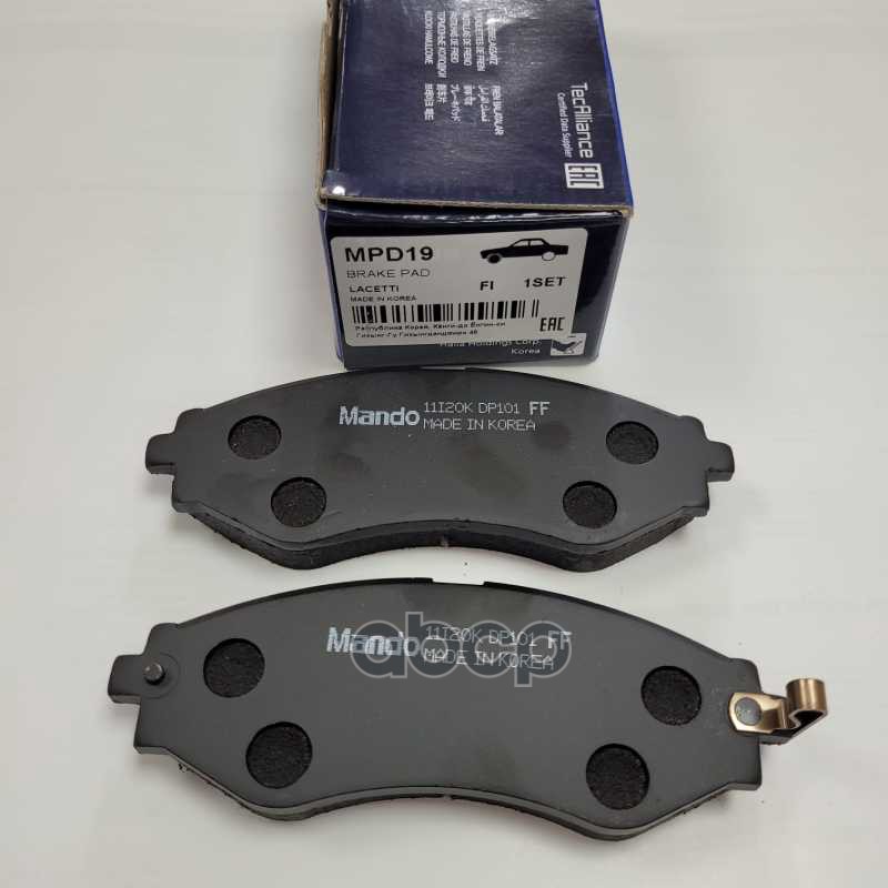 Колодки тормозные передние DAEWOO LANOS / NEXIA / NUBIRA 14 (TRW GDB3265) MPD19 Mando арт. MPD19