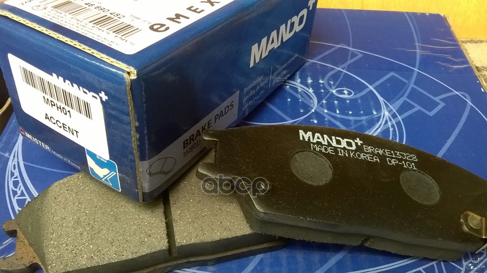 Колодки тормозные передние (HYUNDAI ACCENT II, GETZ) (TRW GDB3331) MPH01 Mando арт. MPH01