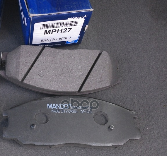 Колодки тормозные передние (без датчика) (HYUNDAI H1/STAREX, H1 (TQ), SANTA FE. SSANGYONG ACTYON) (TRW GDB3297) MPH27 Mando а...