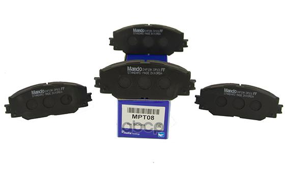Колодки тормозные передние TOYOTA AURIS 1.4-1.6 07-/COROLLA 1.4 07-/RAV 4 06- (TRW GDB3425) MPT08 Mando арт. MPT08