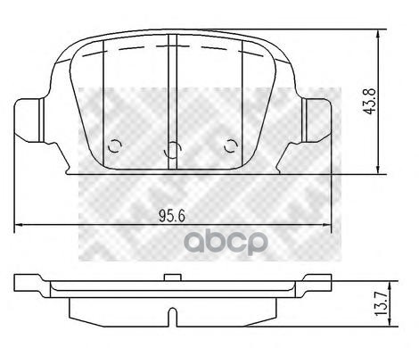 Колодки тормозные дисковые задние к-т OPEL CORSA C (X01) 1.3 CDTI (F08  F68) Mapco арт. 6711
