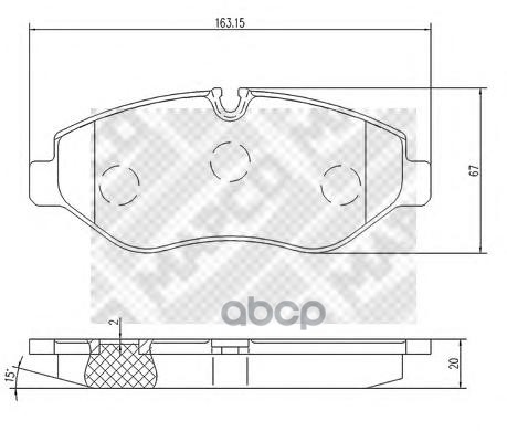 Колодки тормозные дисковые к-т Mapco арт. 6796