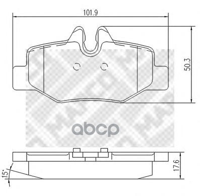 Комплект Тормозных Колодок  Дисковый Тормоз Mapco арт. 6801