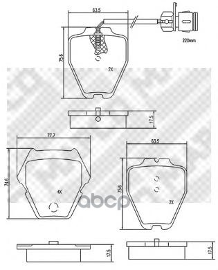 Комплект тормозных колодок  дисковый тормоз Mapco арт. 6817