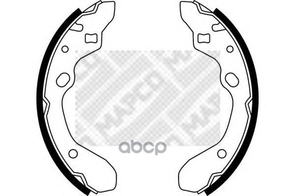 Колодки тормозные барабанные задние Mapco арт. 8512