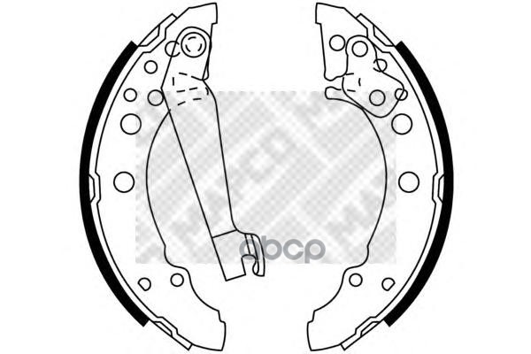 Колодки тормозные барабанные задние к-т VW POLO (6N2)  GOLF III (1H1) 1.4 Mapco арт. 8772