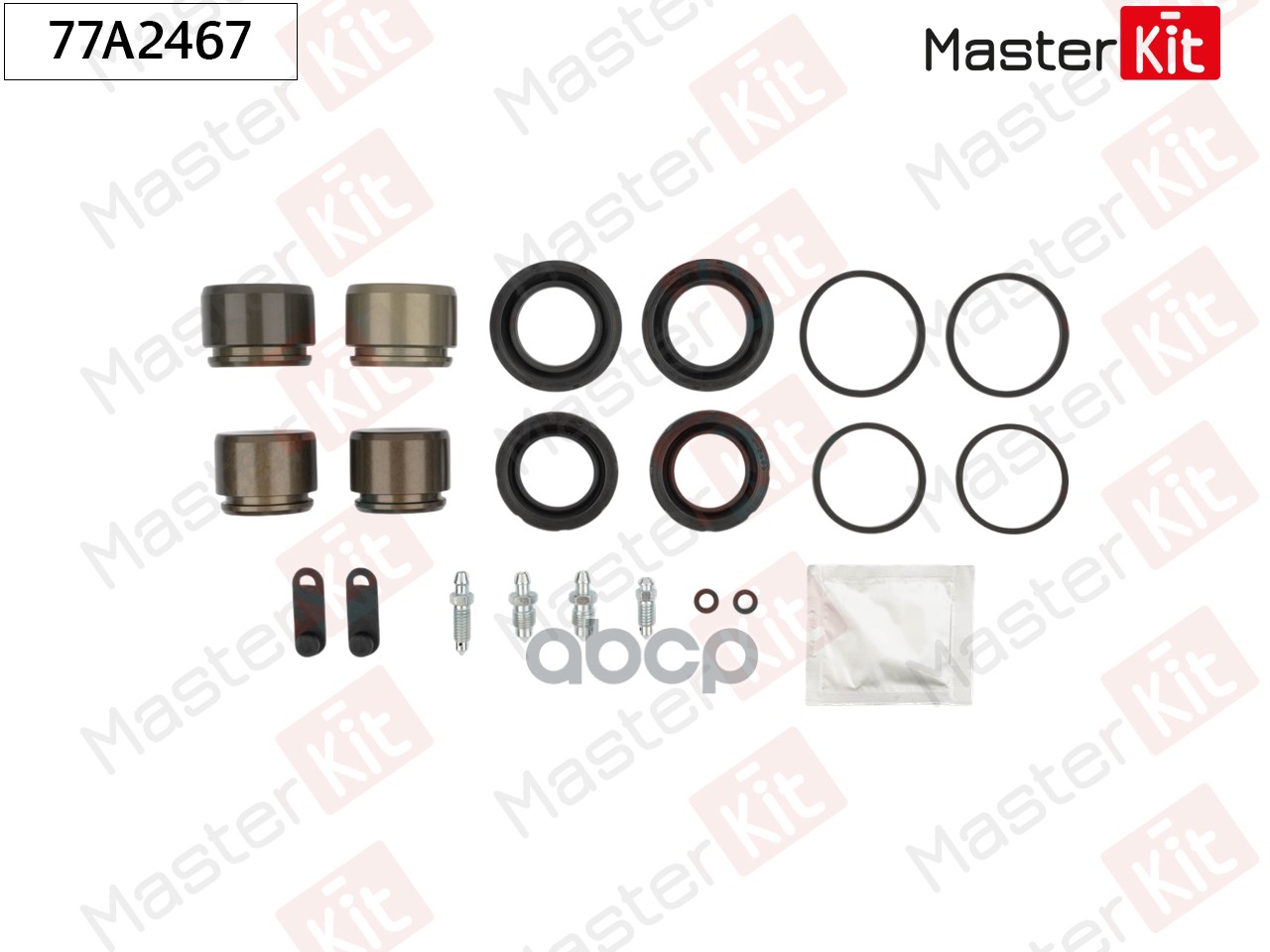Ремкомплект тормозного суппорта+поршень Mercedes-Benz E-CLASS (W211) 2002 - 2009 MasterKit арт. 77A2467
