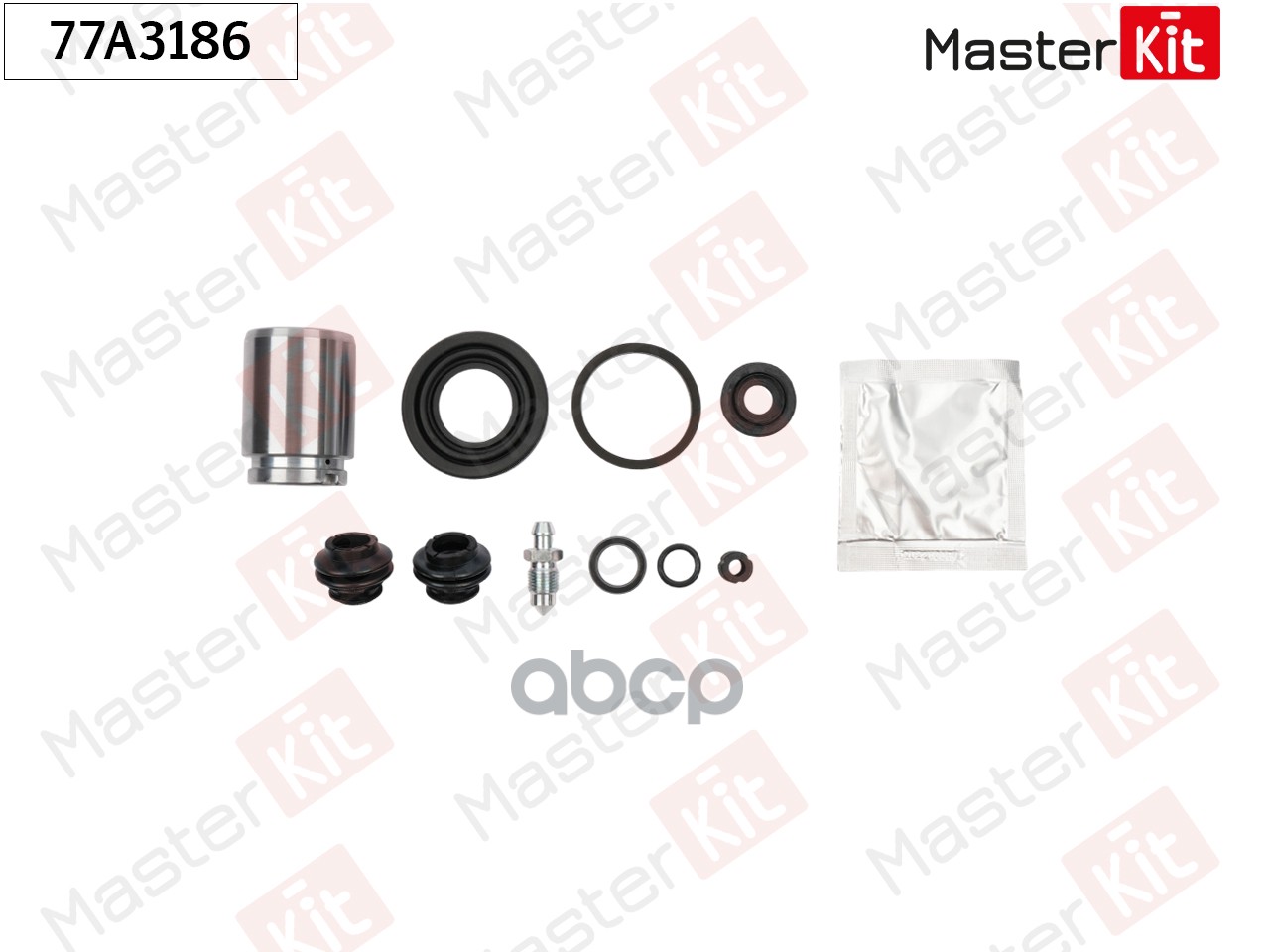 Ремкомплект тормозного суппорта + поршень Kia SOUL II (PS) 2014 - 77A3186 MasterKit арт. 77A3186