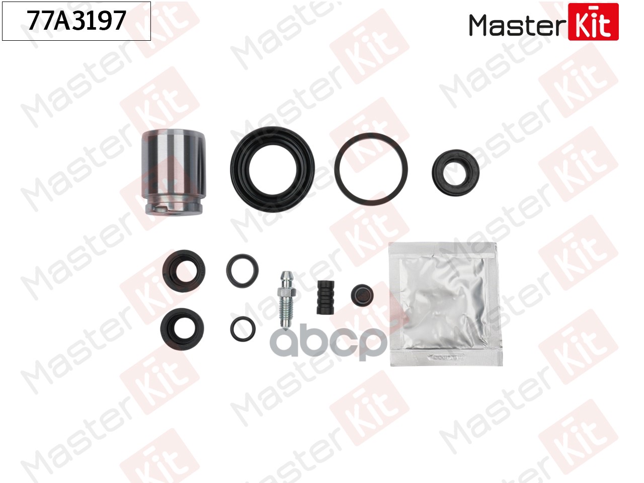 Ремкомплект тормозного суппорта+поршень с механизмом Kia PICANTO (SA) 2004 - MasterKit арт. 77A3197