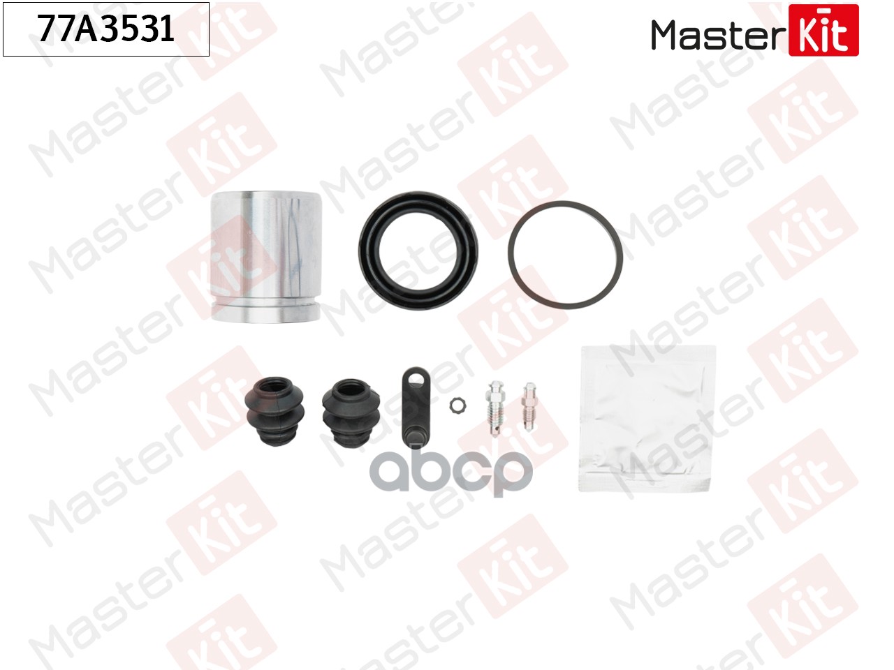 Ремкомплект тормозного суппорта+поршень Smart FORTWO Cabrio (451) 2007 - 77A3531 MasterKit арт. 77A3531