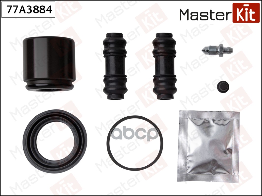 Ремкомплект тормозного суппорта+поршень JEEP CHEROKEE 01-03-12-07 77A3884 MasterKit арт. 77A3884