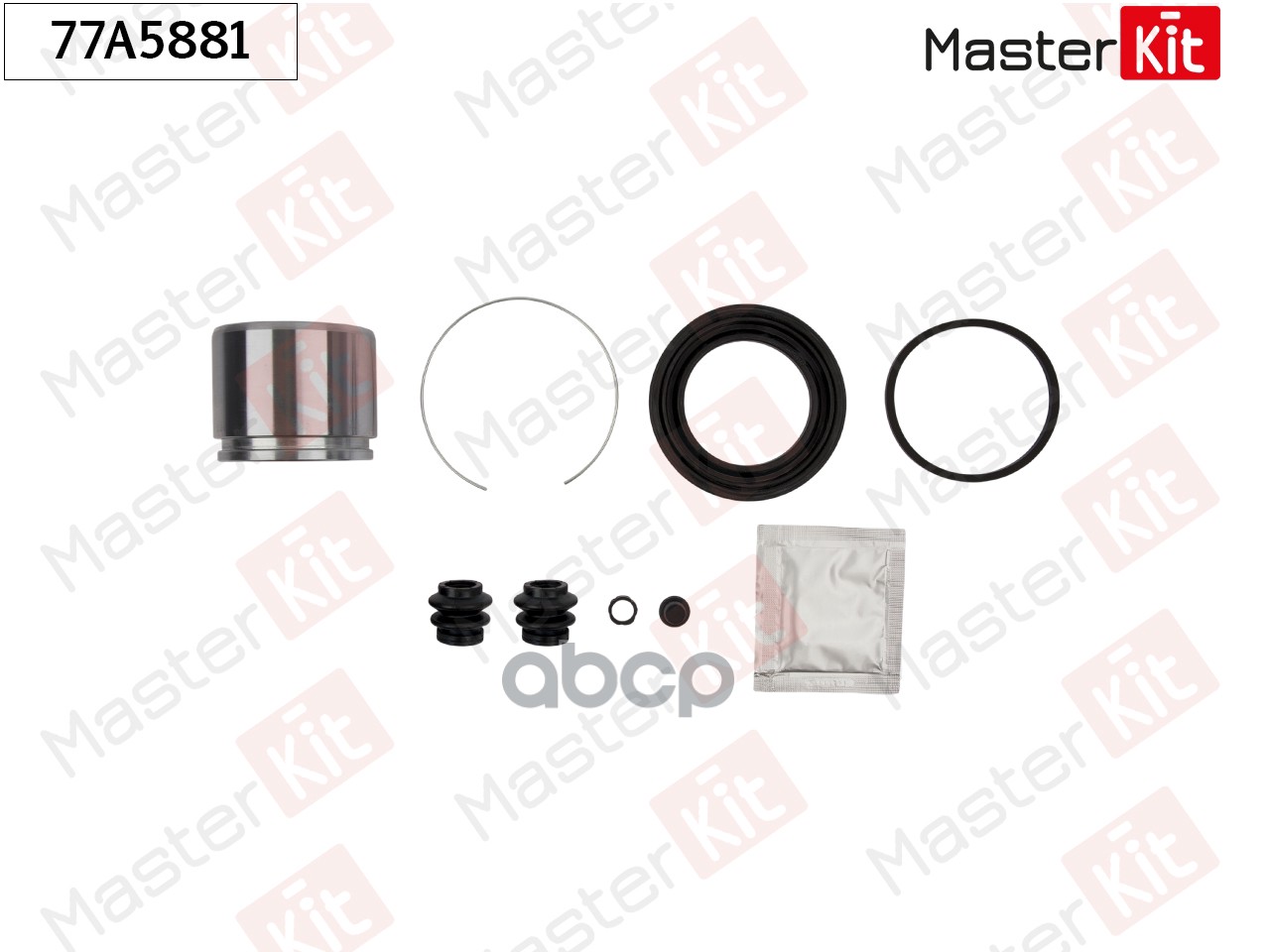 Ремкомплект тормозного суппорта+поршень Toyota MATRIX (_E14_) 2008 - 2014 MasterKit арт. 77A5881