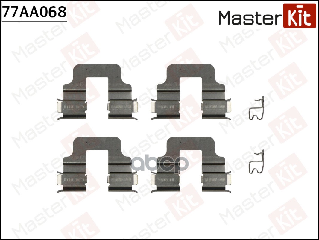 Комплект установочный тормозных колодок Opel Astra H(A04) 04-14,Fiat 500L(351_,352_) 12- MasterKit арт. 77AA068