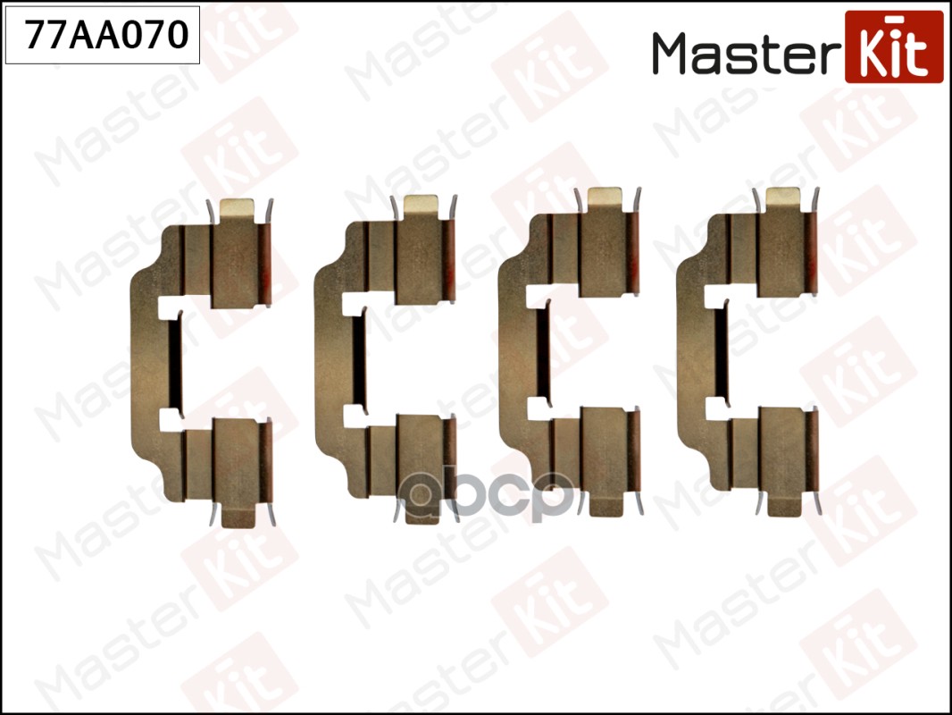 Комплект установочный тормозных колодок MB A-Class(W168),Vaneo(414) 97-05 MasterKit арт. 77AA070