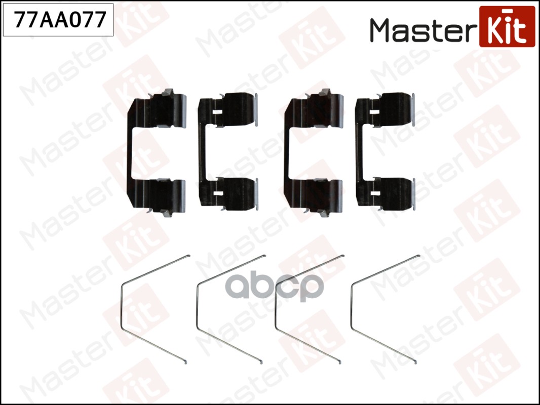 Комплект установочный тормозных колодок HONDA CR-V II 02-06 77AA077 MasterKit арт. 77AA077