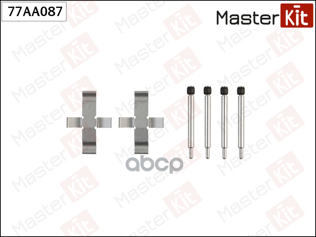 Комплект установочный тормозных колодок Audi 80(81,85,B2) 78-86,MB S-Class(W126) 79-91 MasterKit арт. 77AA087