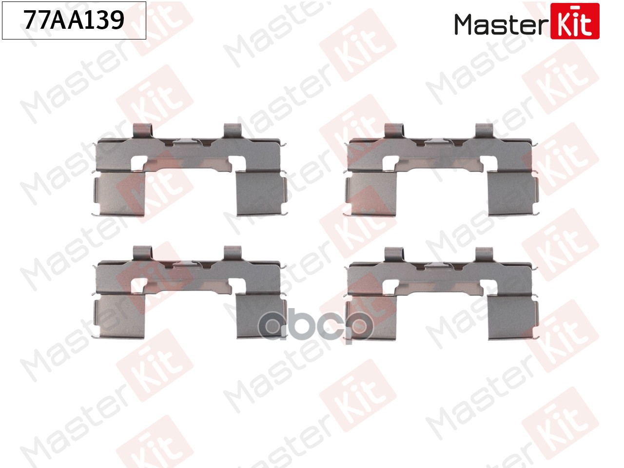 Комплект установочный тормозных колодок Nissan TERRANO II (R20) 1992 - 200 77AA139 MasterKit арт. 77AA139