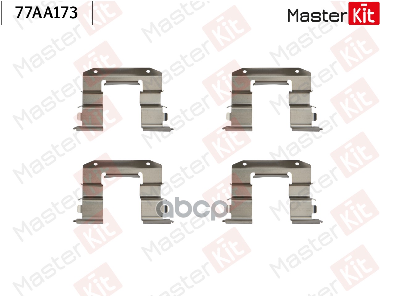Комплект установочный тормозных колодок Hyundai Sonata IV(EF) 98-05,Kia Magentis(GD,MS) 01- MasterKit арт. 77AA173