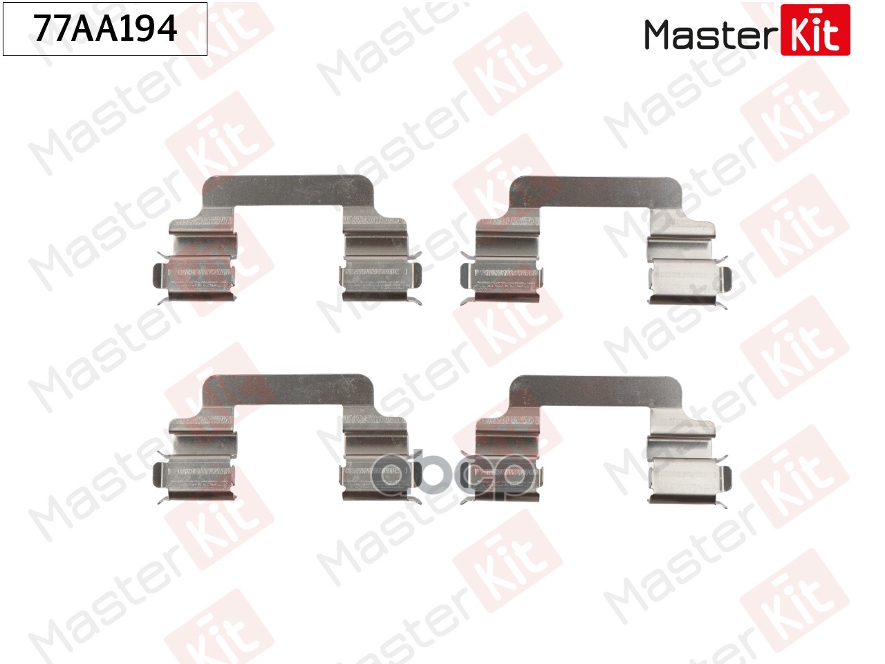 Комплект установочный тормозных колодок Audi A6(4F2,C6) 04-11,Peugeot 407(6D_) 04- MasterKit арт. 77AA194