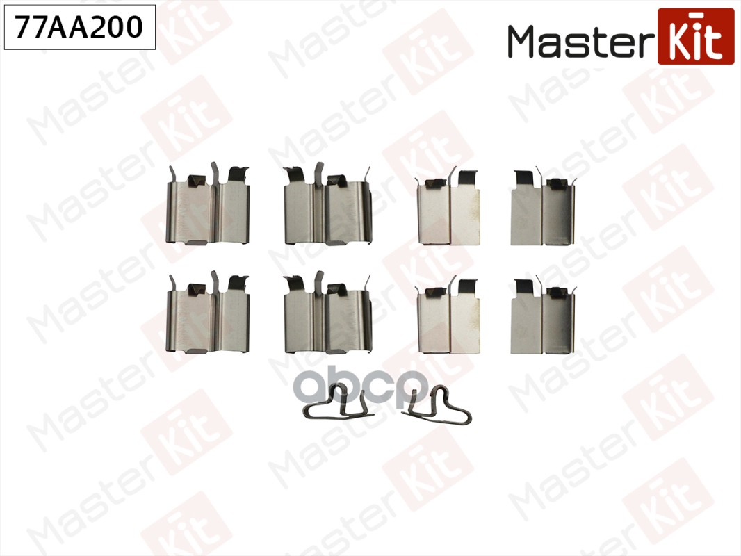 Комплект установочный тормозных колодок Toyota Rav 4 II(_A2_) 00-05,Mazda 323 F VI(BJ) 98-0 MasterKit арт. 77AA200