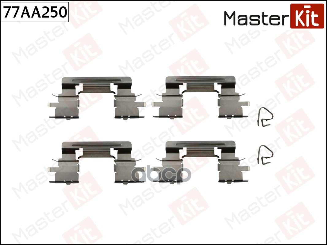 Комплект установочный тормозных колодок TOYOTA CAMRY 11-01-11-06 77AA250 MasterKit арт. 77AA250