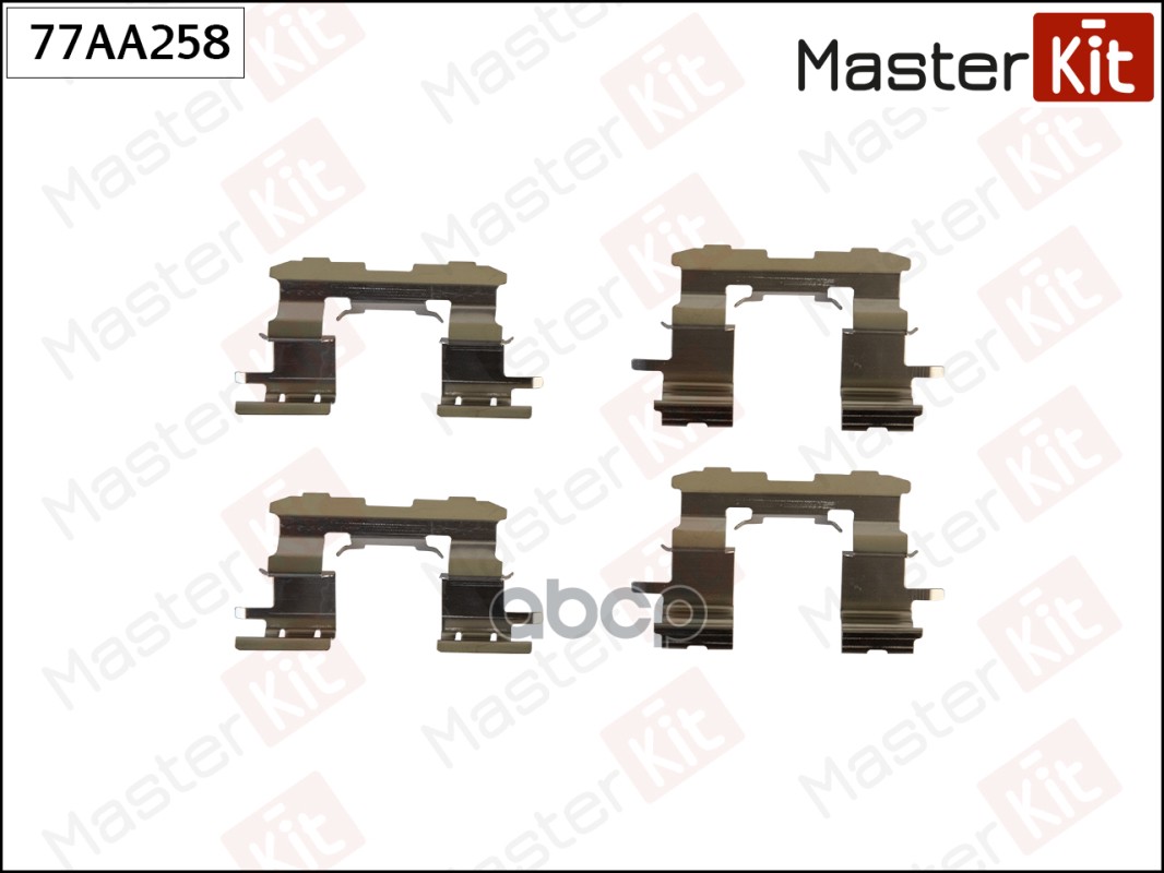 77AA258 Комплект установочный тормозных колодок Toyota PRIUS 2000- MasterKit арт. 77aa258