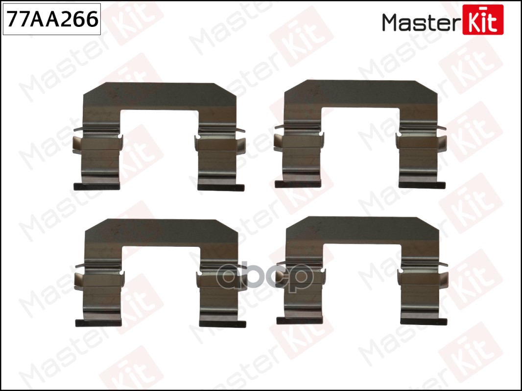 Комплект установочный тормозных колодок HYUNDAI H 1 01-02-, TRAJET 03-00-07-08, SSANYONG R 77AA266 MasterKit арт. 77AA266