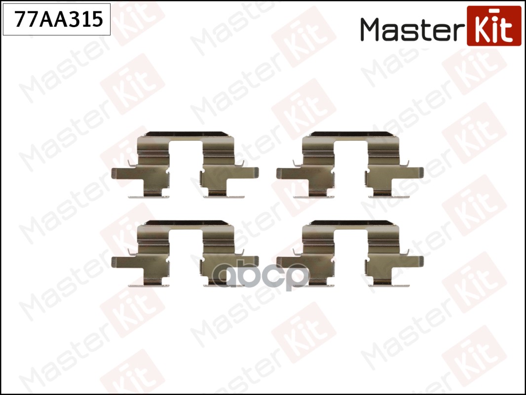 Комплект установочный тормозных колодок Subaru Forester(SG_),Legacy IV(BP) 02-12 MasterKit арт. 77AA315