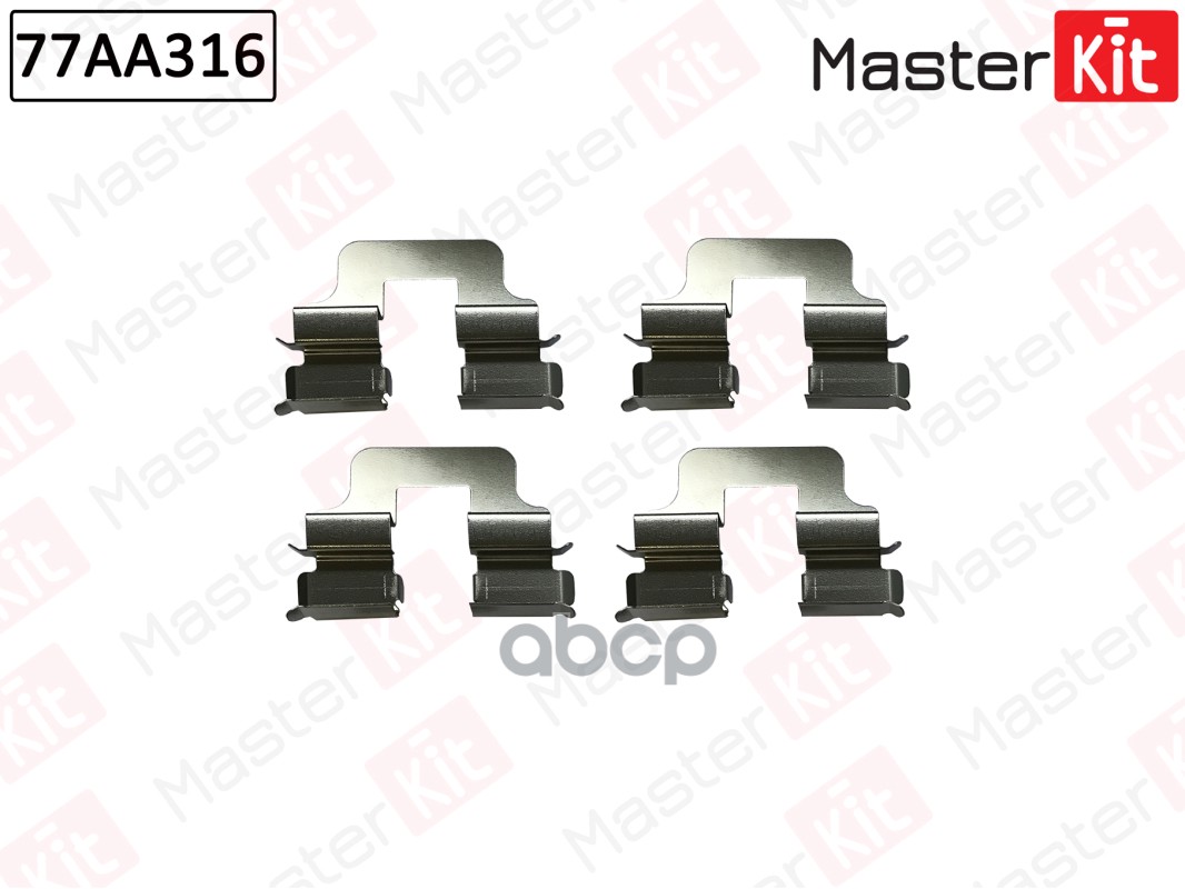 Комплект установочный тормозных колодок Ford Mondeo IV(BA7) 07-15,Volvo S80 II(124) 06- MasterKit арт. 77AA316
